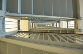 A new remoteness requirement for exit stairway enclosures in high-rise buildings was added in IBC 2009.